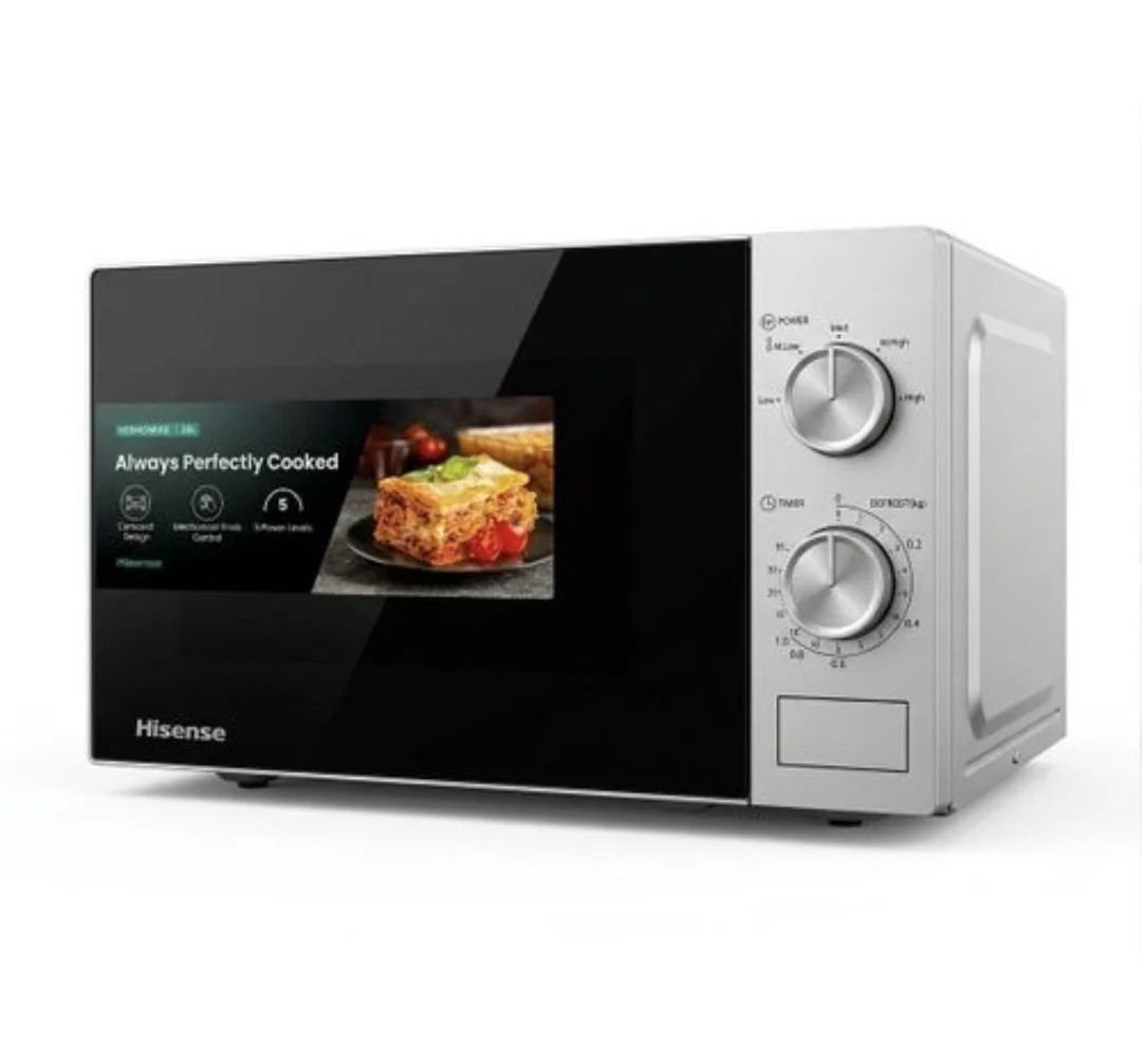 Hisense 20 Liters Manual Knob Microwave 20 L – Silver