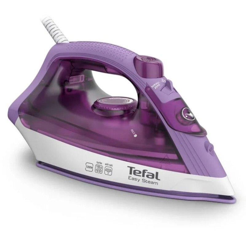Tefal FV1953 Steam Iron Easy Steam 1200W Purple Non Stick Steam Iron