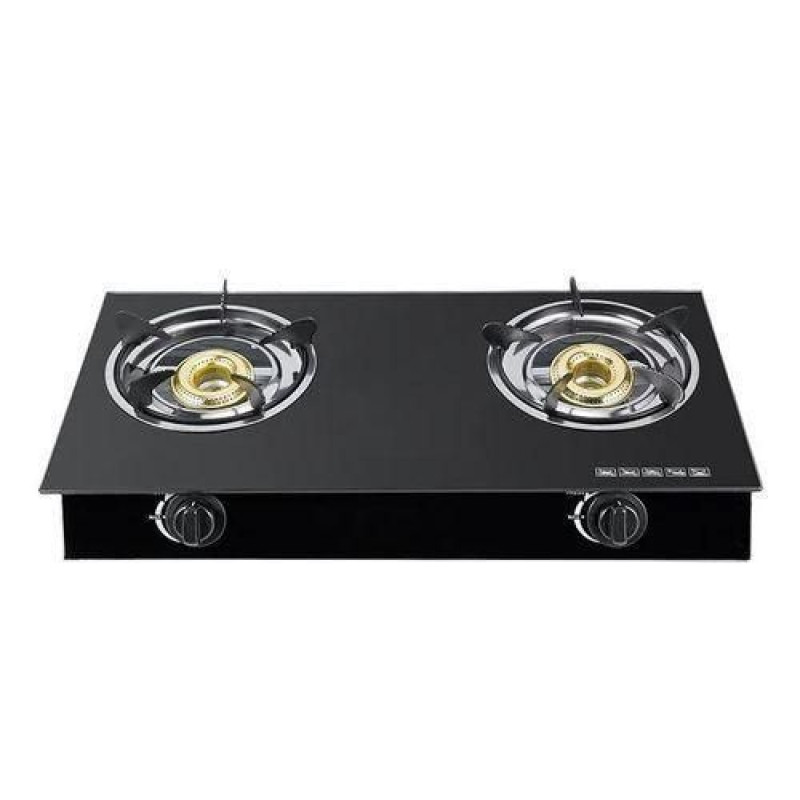 Digiwave Gas Stove With Glass Top-Black