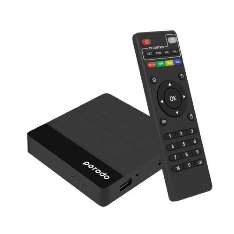 Porodo Android TV Box Video Streaming – Black