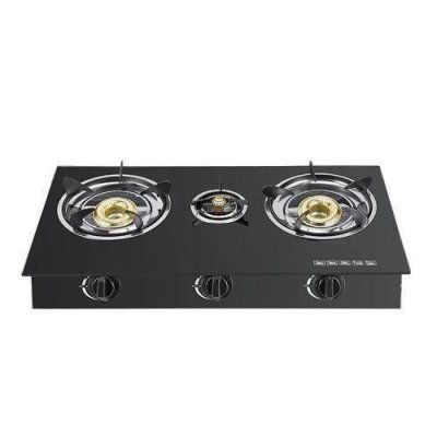 Digiwave Gas Stove With Glass Top-Black