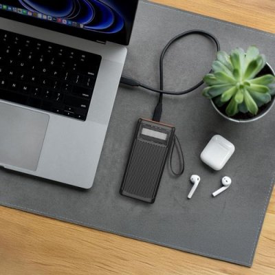 Porodo 60000mAh Power Bank, Multi-Device PD Charging, Smart Power Management, Laptop Charger, QC 22.5W, 65W PD, 4 USB-A & 2 USB-C Ports, Display to Show Charging Status