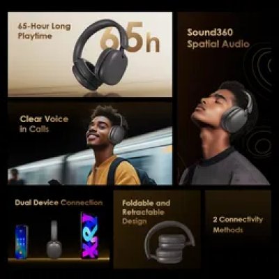oraimo BoomPop Lite ENC Over-Ear Wireless Headphones